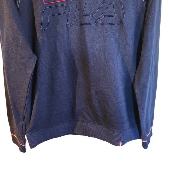 Fila blue long-sleeve pull-on crew-neck  sweater top - Picture 5 of 12